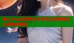 糖心vlog优质博主分享生活点滴轻松记录精彩瞬间