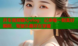 开车视频糖心vlog：记录每一刻美好瞬间，驾驶乐趣尽在掌握