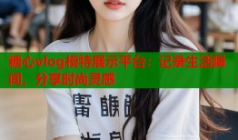 糖心vlog模特展示平台：记录生活瞬间，分享时尚灵感