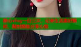 糖心vlog一日三次，记录生活美好瞬间，随时随地分享心情