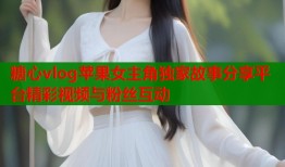 糖心vlog苹果女主角独家故事分享平台精彩视频与粉丝互动