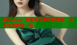 糖心vlog：探索不见星空的夜晚，记录生活的每一刻
