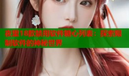 夜里18款禁用软件糖心列表：探索限制软件的神秘世界