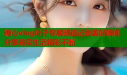 糖心vlog叶子专属频道记录美好瞬间分享真实生活精彩不断