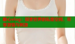 糖心vlog：探索世界的私密空间，尽享激情与刺激