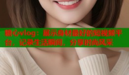 糖心vlog：展示身材最好的短视频平台，记录生活瞬间，分享时尚风采