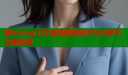 糖心vlog工作室短视频创作与分享平台新体验