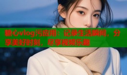 糖心vlog污应用：记录生活瞬间，分享美好时刻，尽享视频乐趣