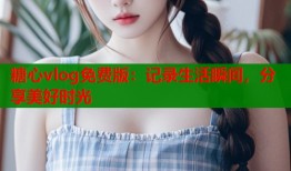 糖心vlog免费版：记录生活瞬间，分享美好时光